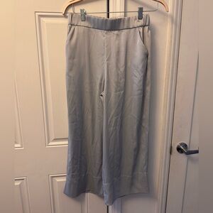 Zara Light Blue Womens Elastic-Waist Dress Pants